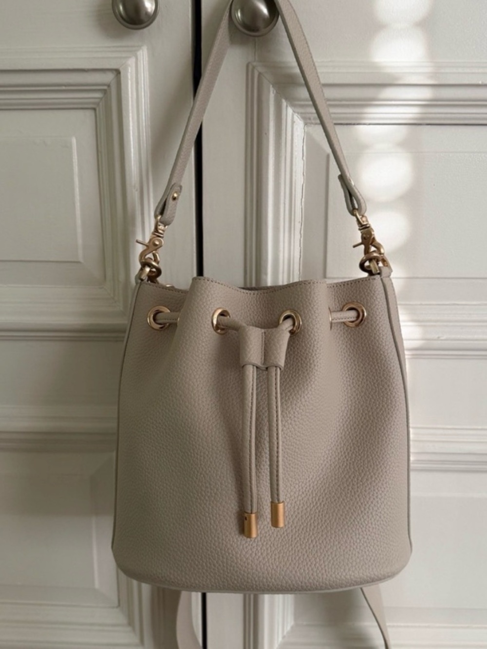 Angela roi bucket bag purse vegan faux leather